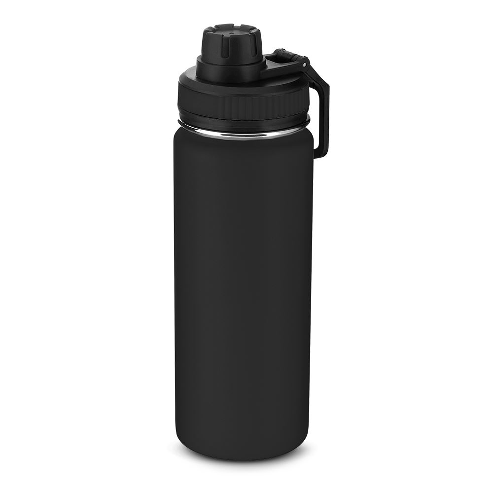 Garrafa com Alça e Bico 780ml em Aço Inox Preta