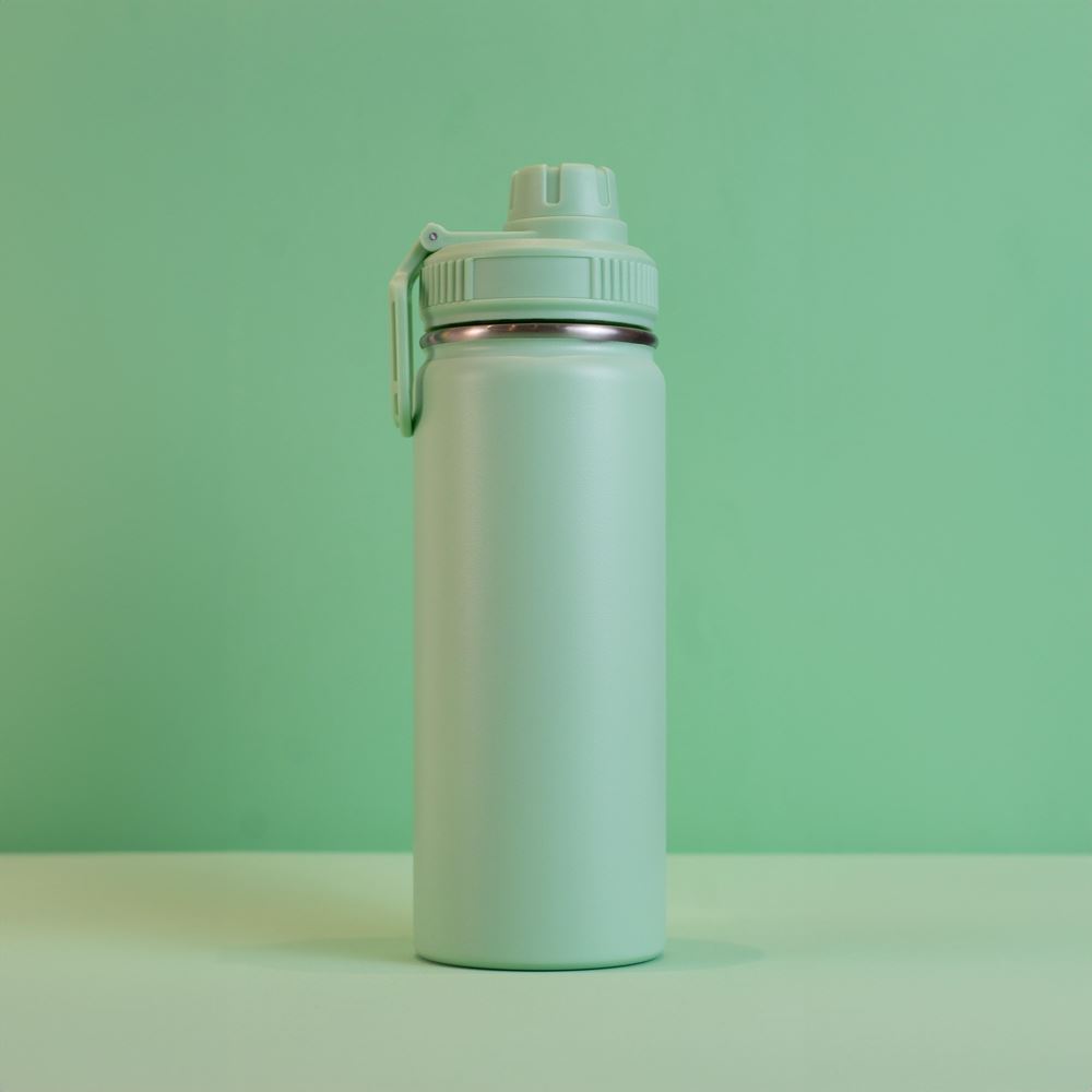 Garrafa com Alça e Bico 780ml em Aço Inox Verde