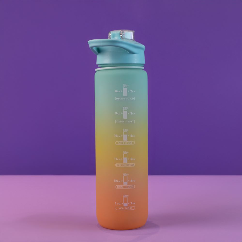 Garrafa com Alça e Canudo 1L Colors Fresh