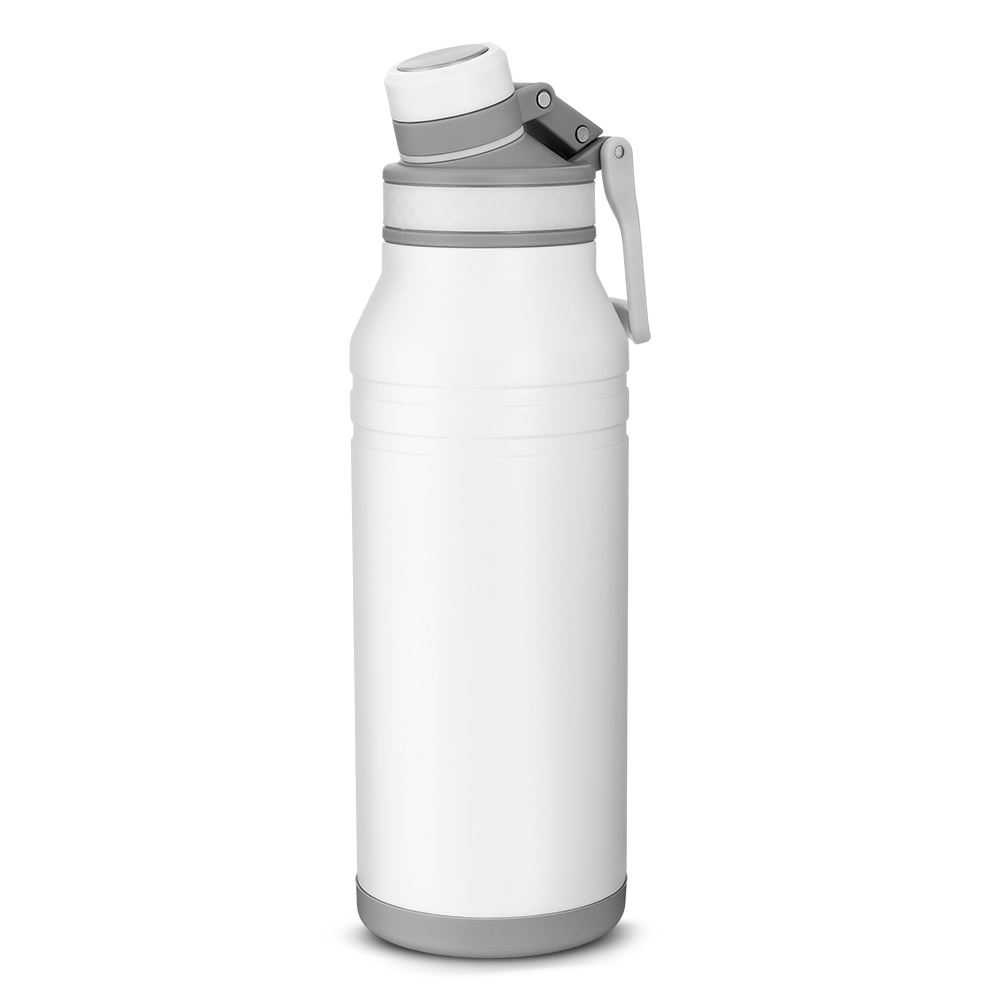 Garrafa com Alça e Bico 1,2L em Aço Inox Branca