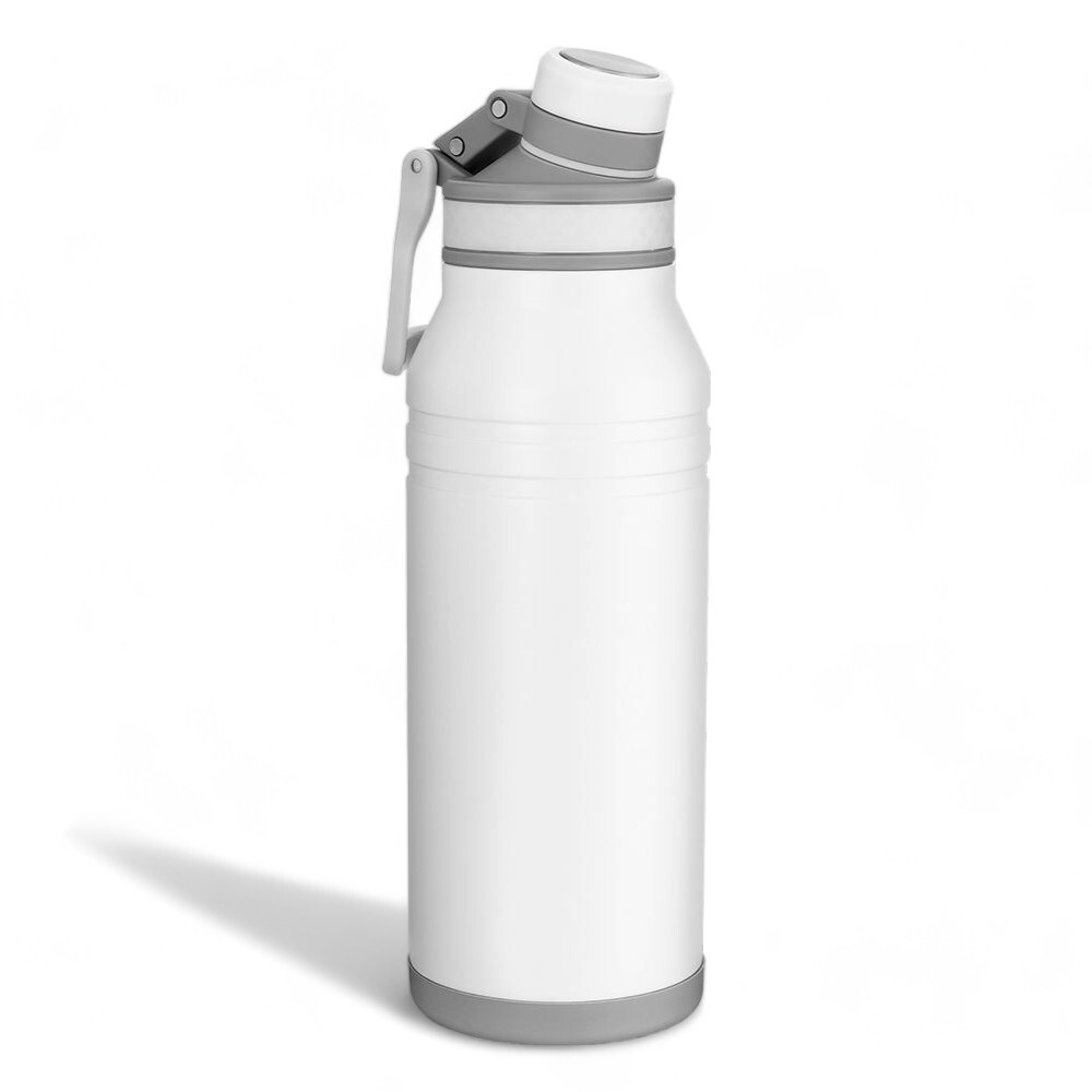 Garrafa com Alça e Bico 1,2L em Aço Inox Branca
