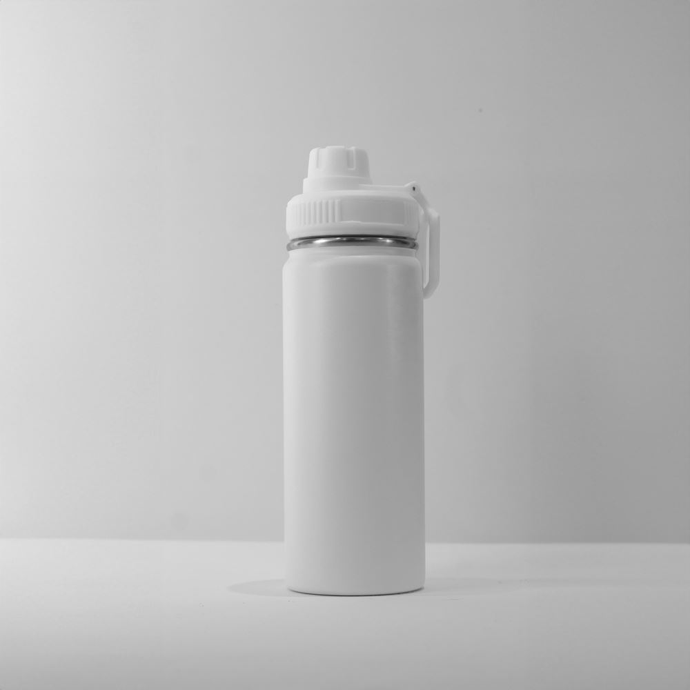 Garrafa com Alça e Bico 570ml Parede Dupla Branca