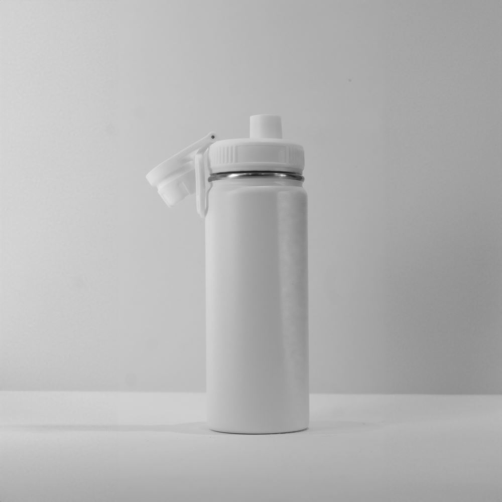Garrafa com Alça e Bico 570ml Parede Dupla Branca