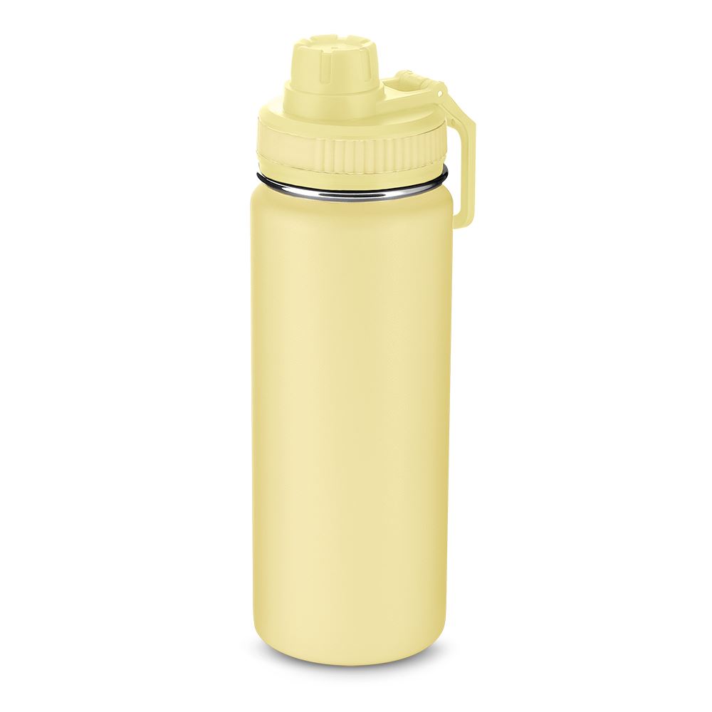 Garrafa com Alça e Bico 570ml Parede Dupla Amarela