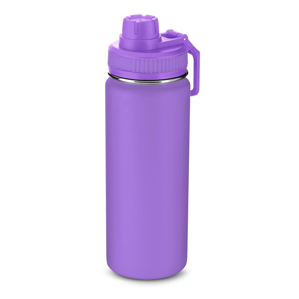 Garrafa com Alça e Bico 570ml Parede Dupla Roxa