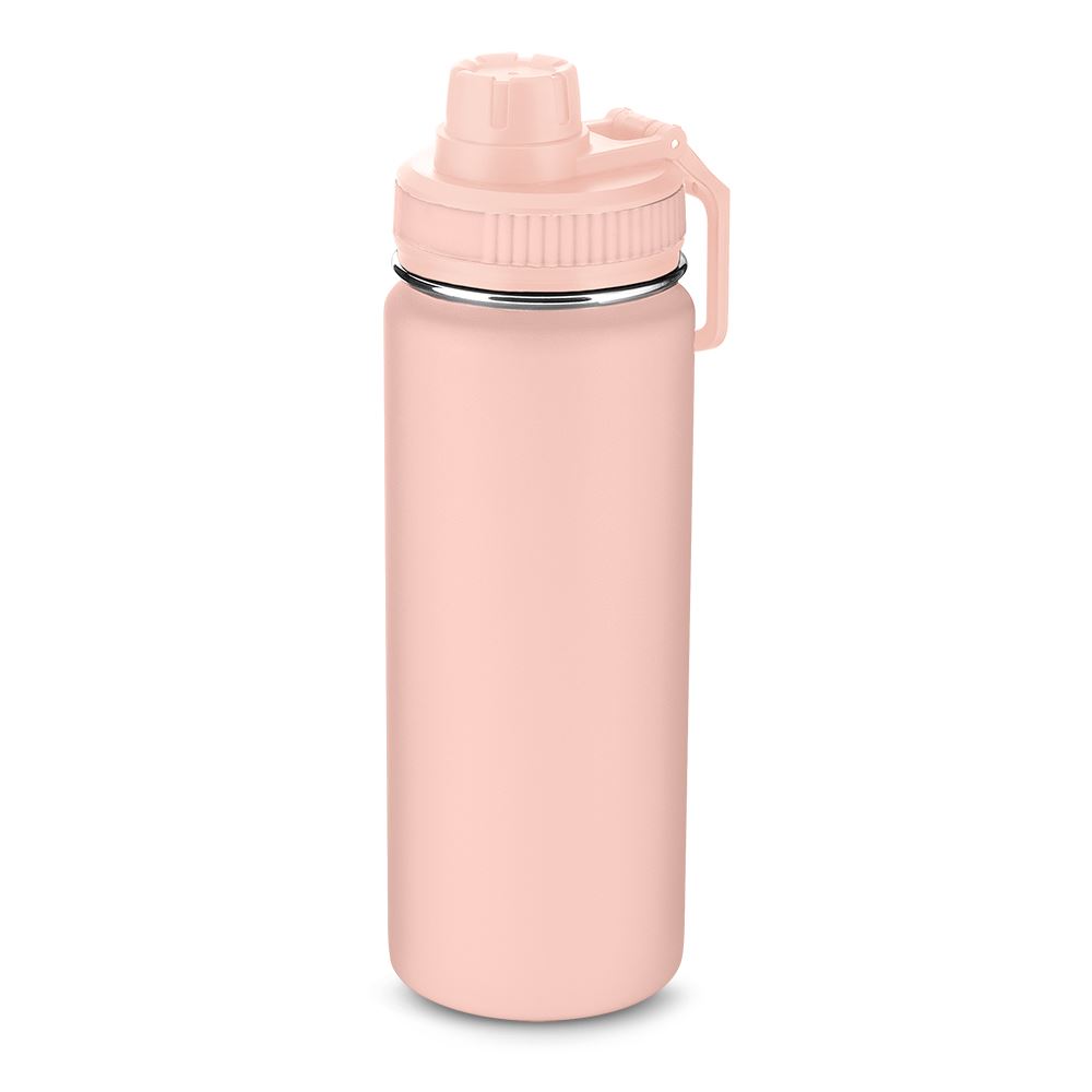 Garrafa com Alça e Bico 570ml Parede Dupla Rosa