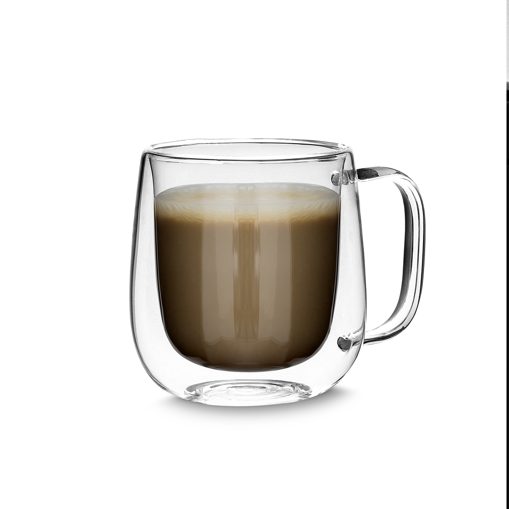 Caneca de Vidro Borossilicato 250ml Com Parede Dupla