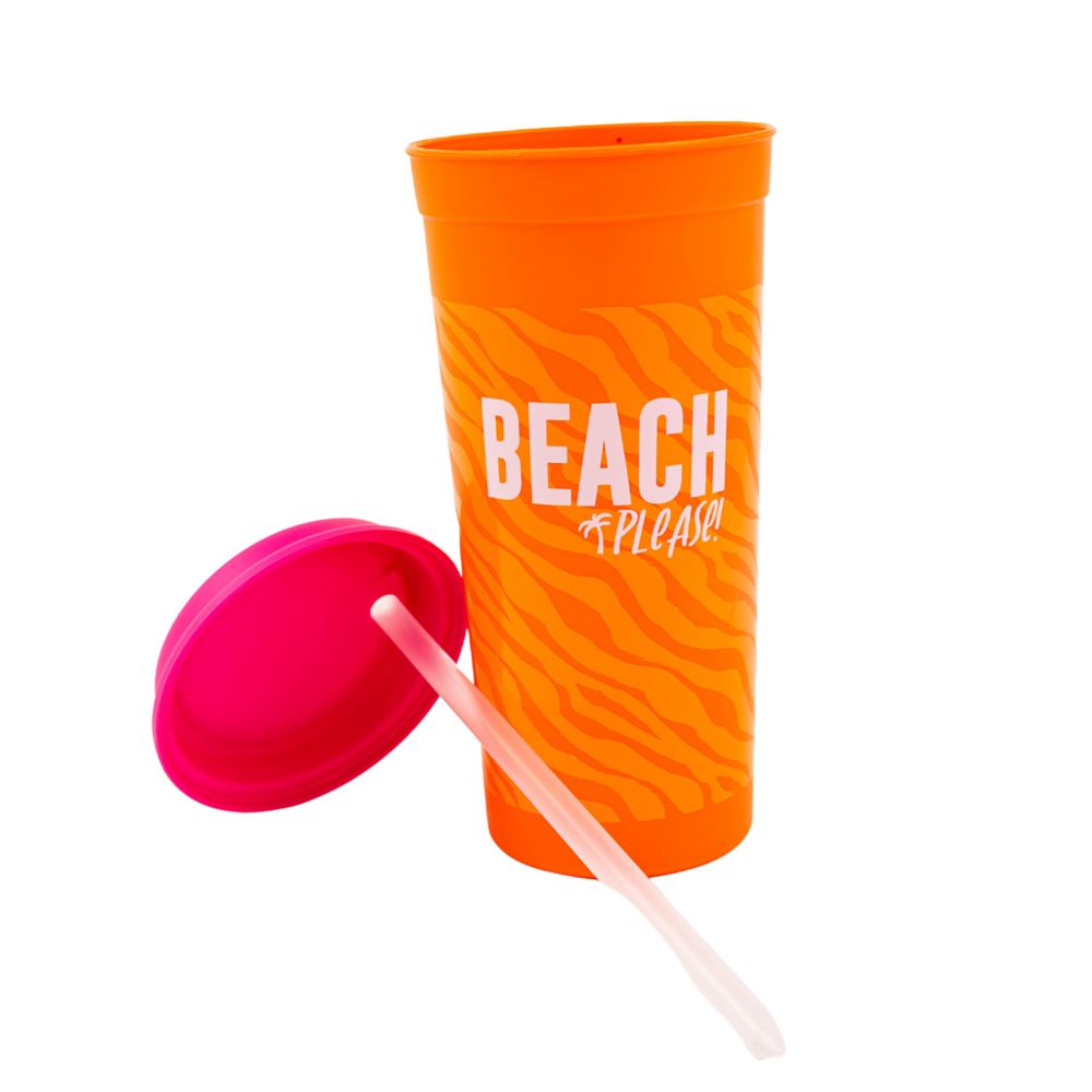 Copo Canudo Slim 650ml - Power Solar
