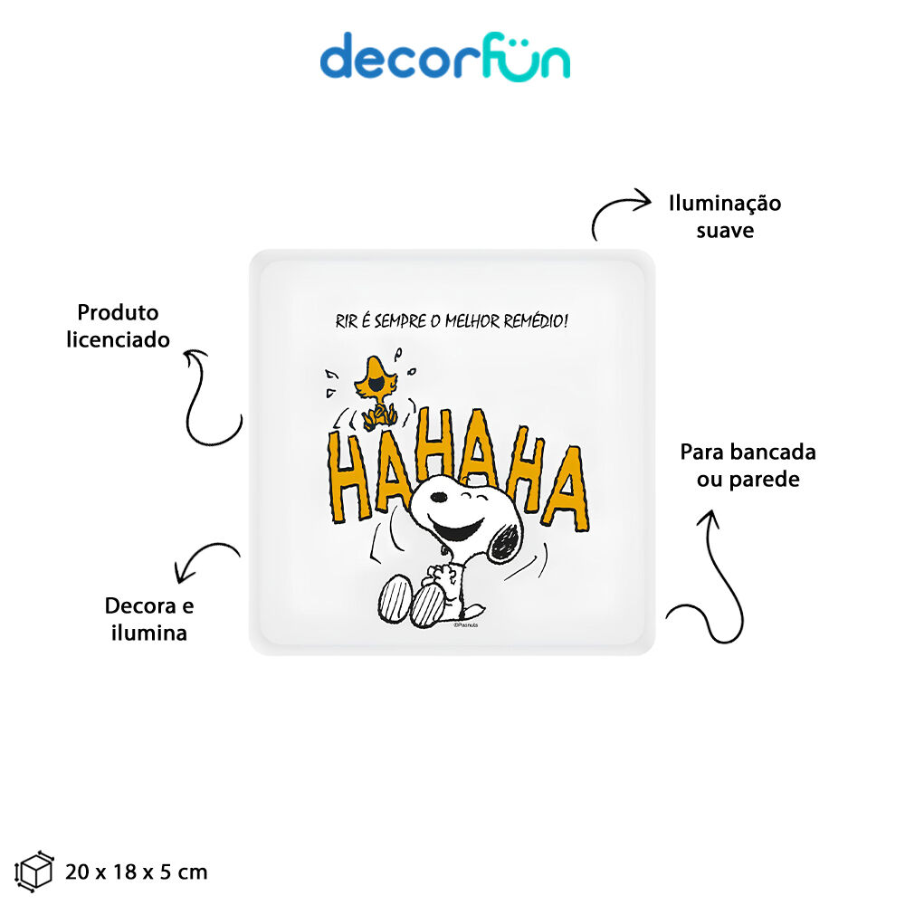 Luminária Box Slim Snoopy - O Melhor Remédio