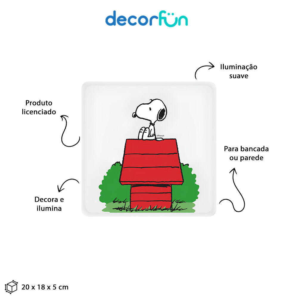 Luminária Box Slim Snoopy - Casinha