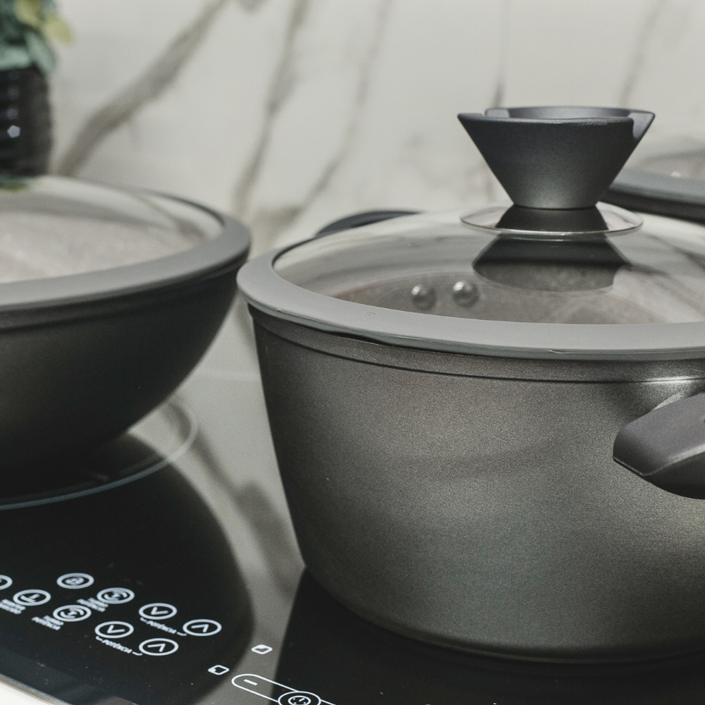 Caçarola Antiaderente 4,4L a Indução Revestida em Granito Ø24cm