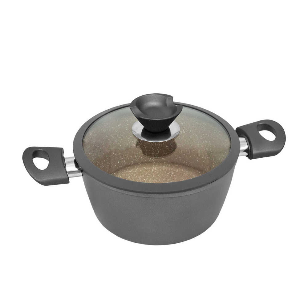 Caçarola Antiaderente 4,4L a Indução Revestida em Granito Ø24cm
