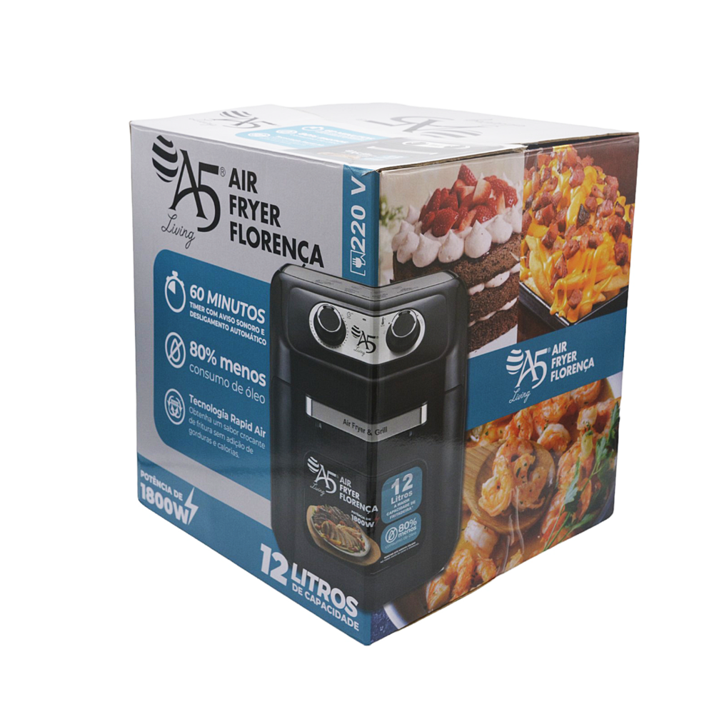 Airfryer 12L Sem Óleo Antiaderente Florença 220V Preta