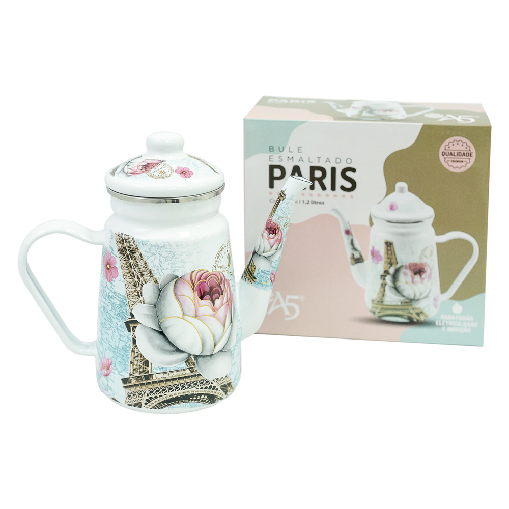 Bule Esmaltado Vintage 1,2L à Indução Paris