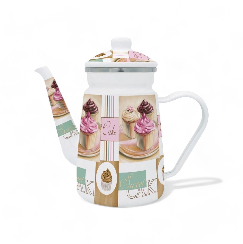 Bule Esmaltado Vintage 1,2L à Indução Cake
