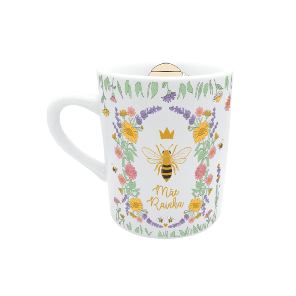 Caneca de Porcelana com Suporte - Mãe Rainha