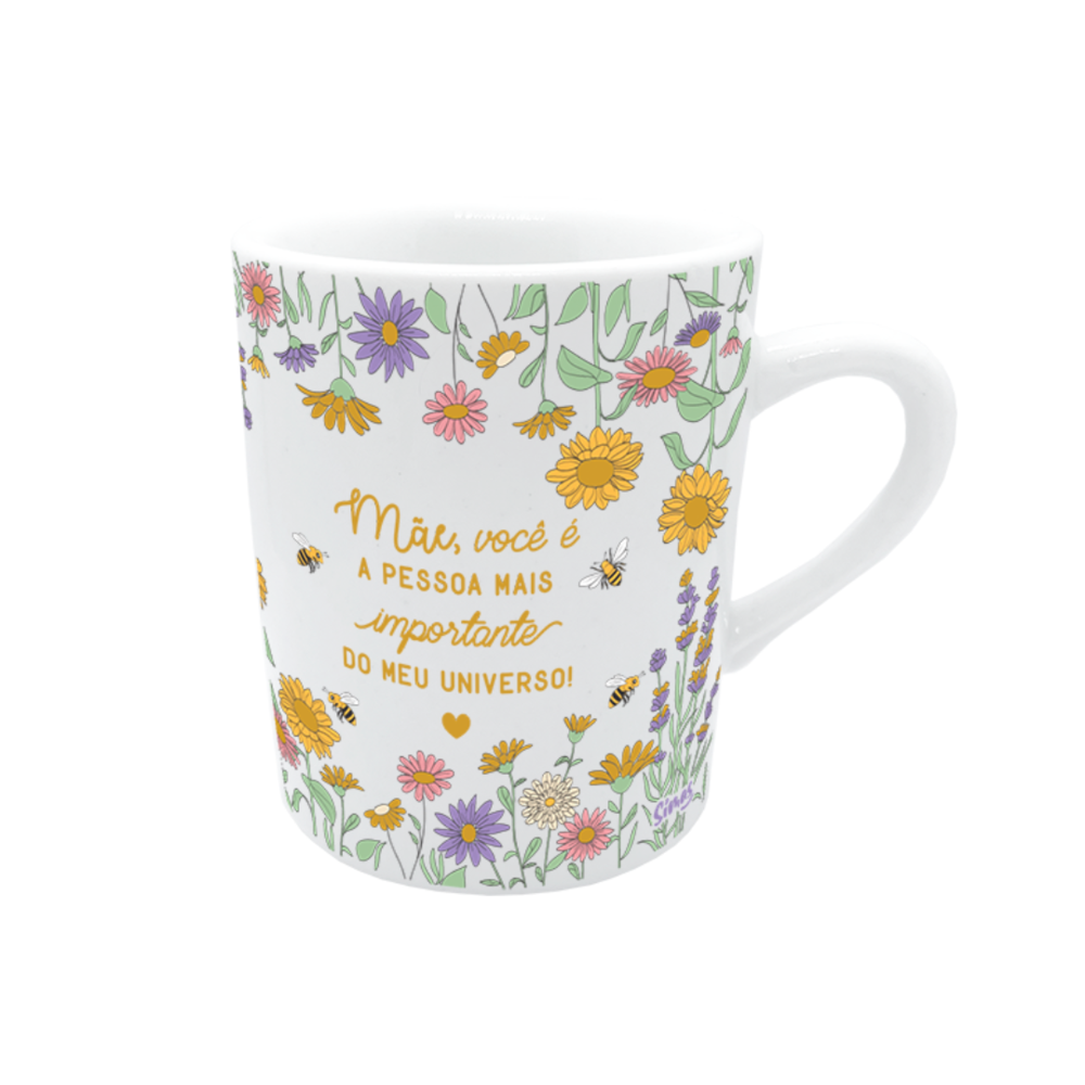 Caneca de Porcelana com Suporte - Mãe Rainha