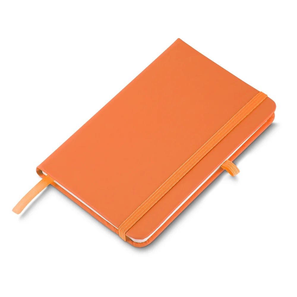 Caderno de Anotações Laranja com Elástico