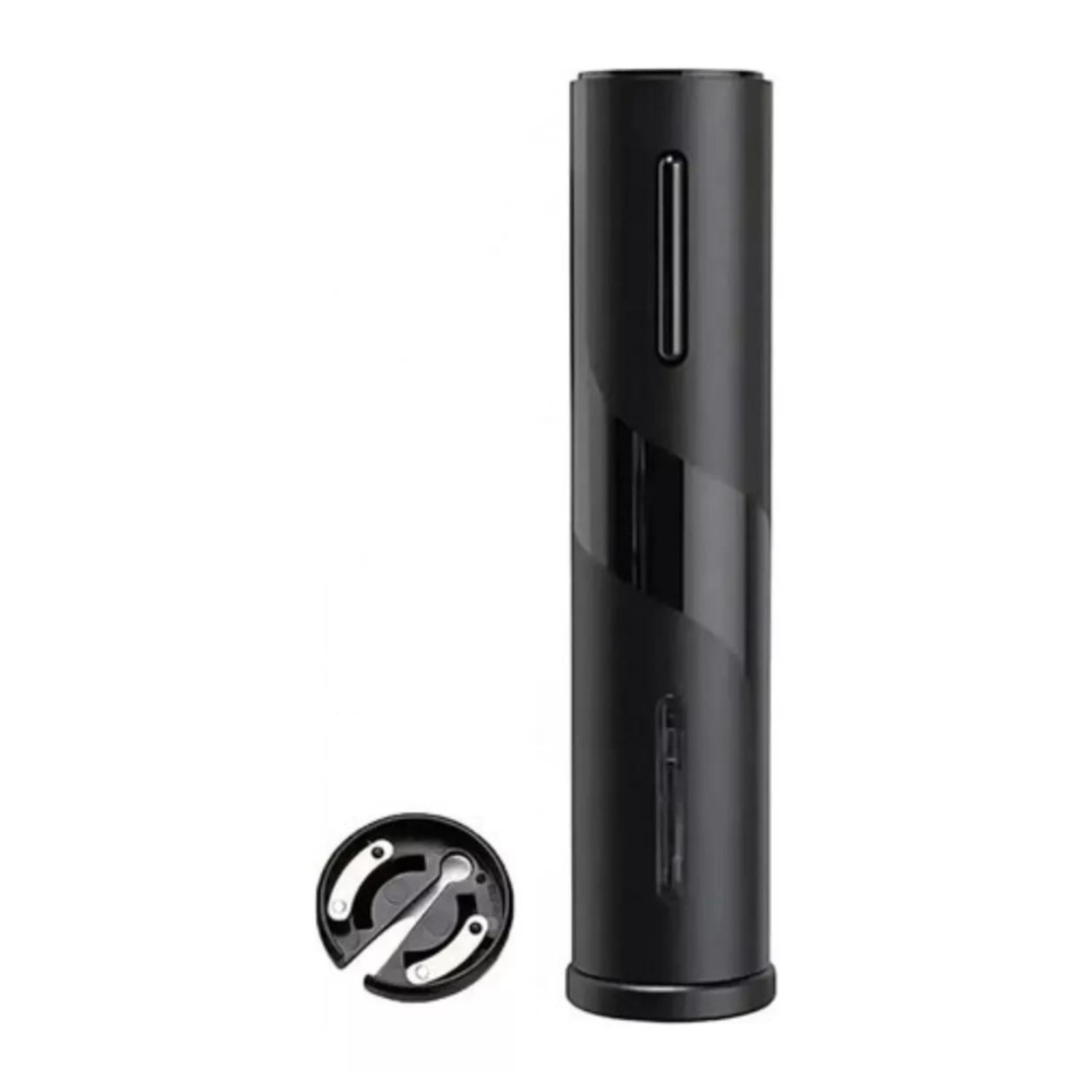 Abridor De Vinho Elétrico a Pilhas Premium Preto