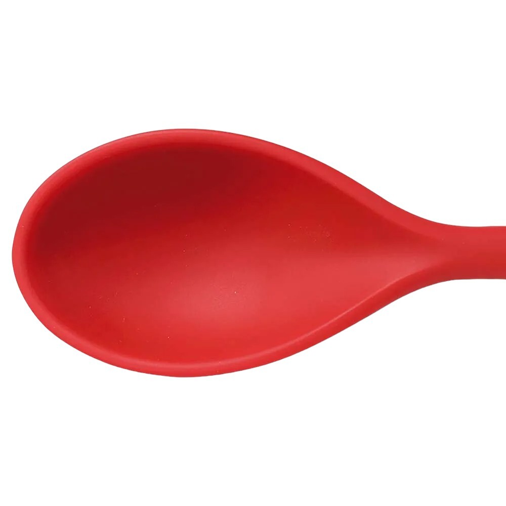 Colher de Silicone Vermelha Funda 27,5cm com Suporte de Pendurar