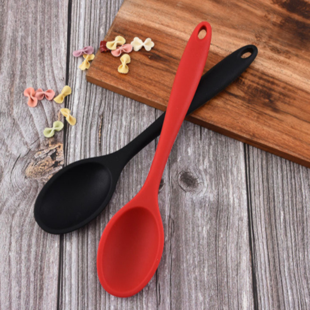 Colher de Silicone Vermelha 28cm Livre de BPA Resistente até 220°C
