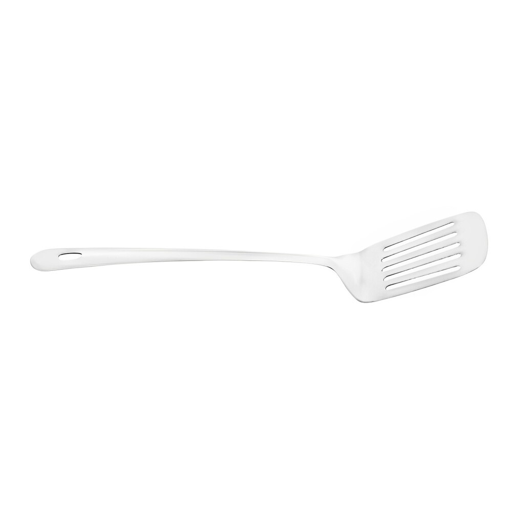 Espátula em Aço Inox Vazada para Frituras 33cm Chapeiro Hambúrguer