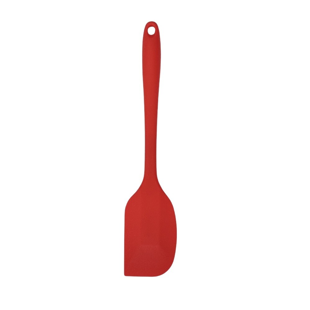 Espátula Reta de Silicone Vermelha 27cm Coberturas Fechada com Suporte