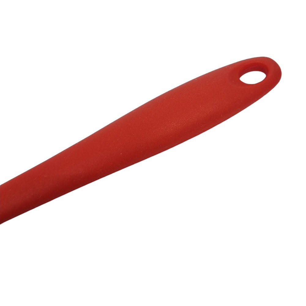 Espátula Reta de Silicone Vermelha 27cm Coberturas Fechada com Suporte
