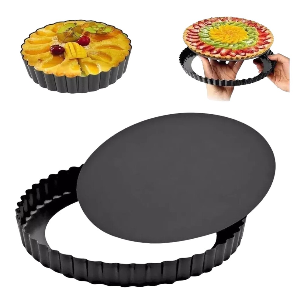 Forma para Bolo e Torta Crespa Antiaderente Fundo Removível 24cm