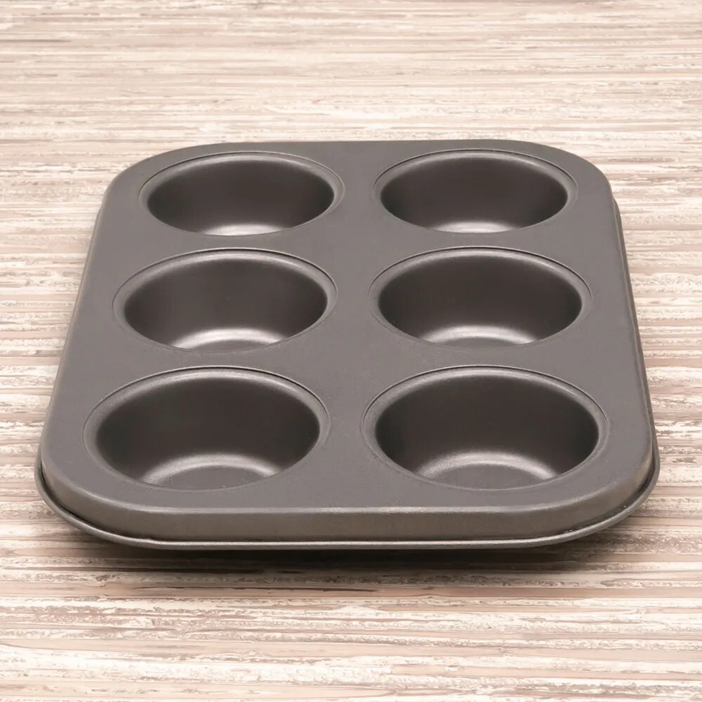Forma para Pão de Queijo 6 Cavidades Preta Cupcake Empadinha