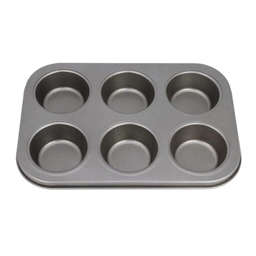 Forma para Pão de Queijo 6 Cavidades Preta Cupcake Empadinha