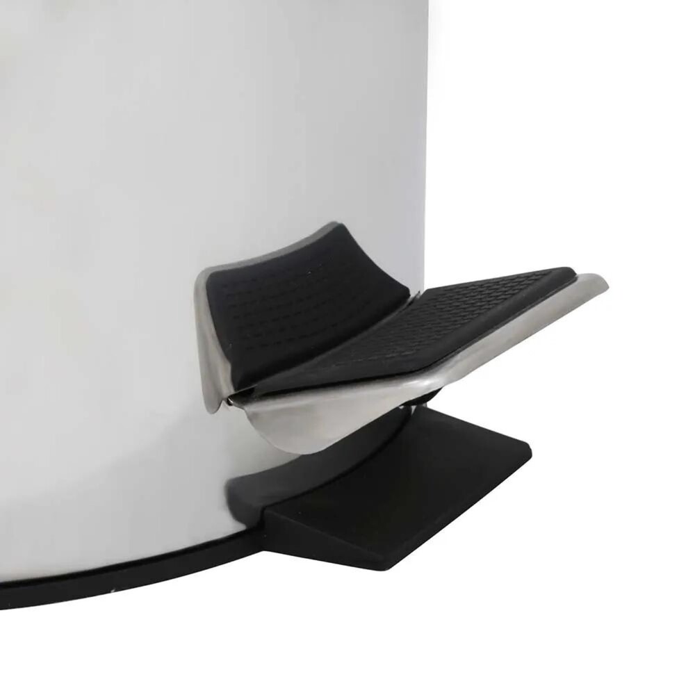 Lixeira em Aço Inox com Pedal e Balde Removível 12L Ágata