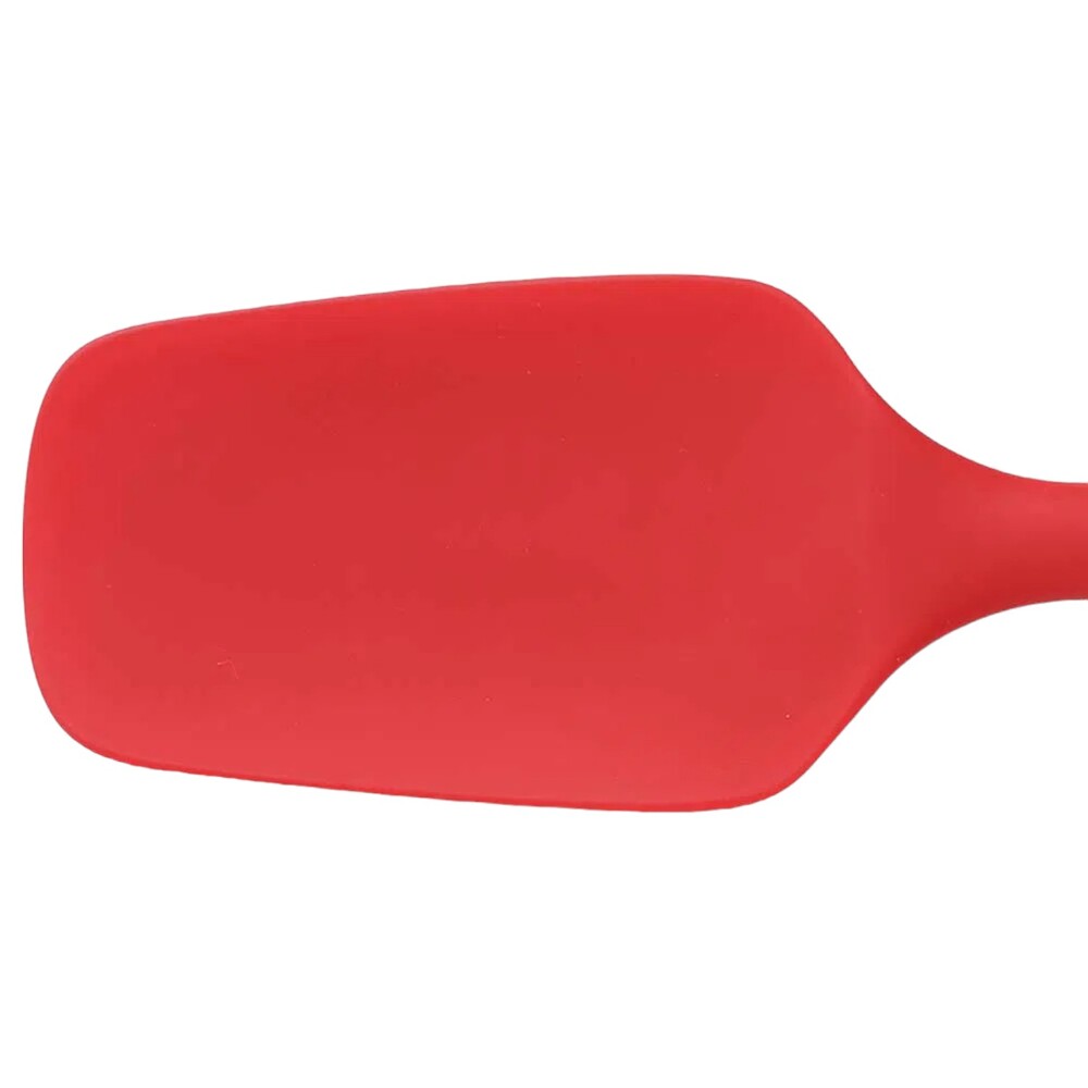 Espátula Pá de Silicone Vermelha 27cm Coberturas Fechada com Suporte