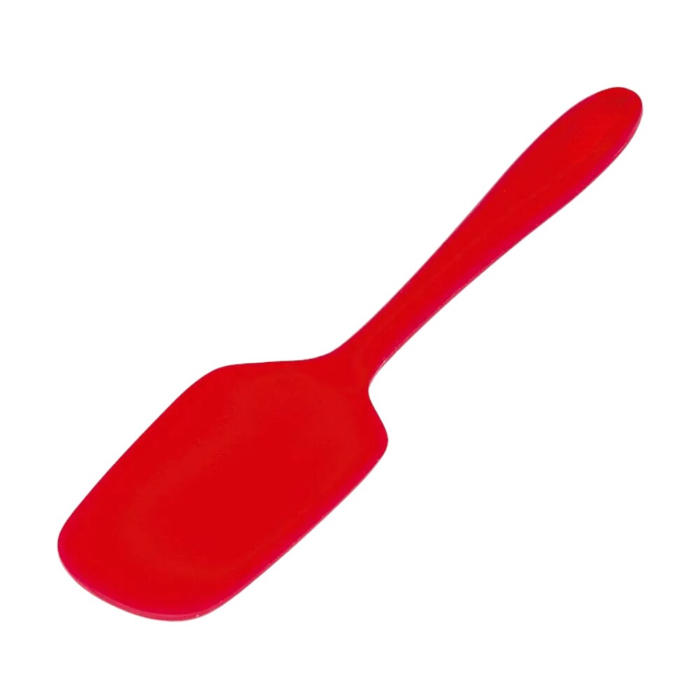 Espátula Pá de Silicone Vermelha 27cm Coberturas Fechada com Suporte