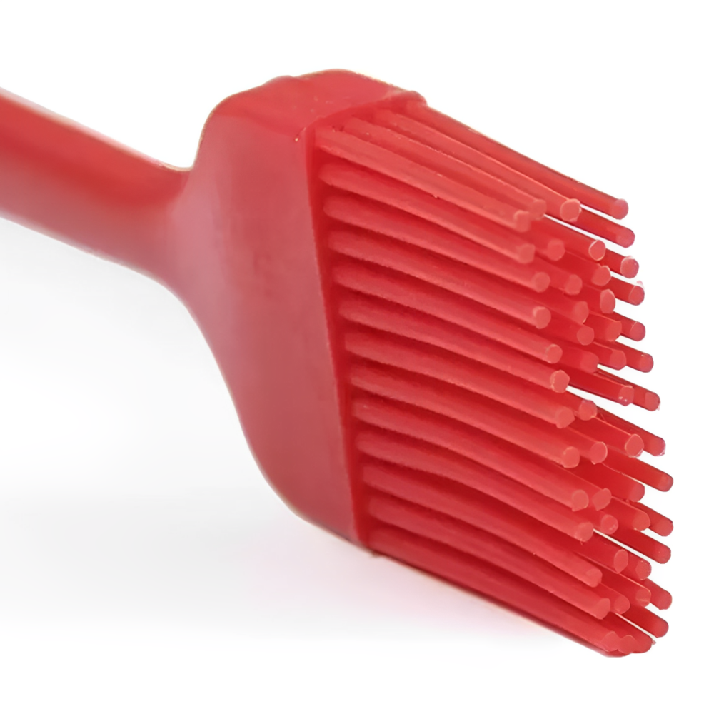 Pincel Culinário de Silicone Vermelho com Suporte 24cm