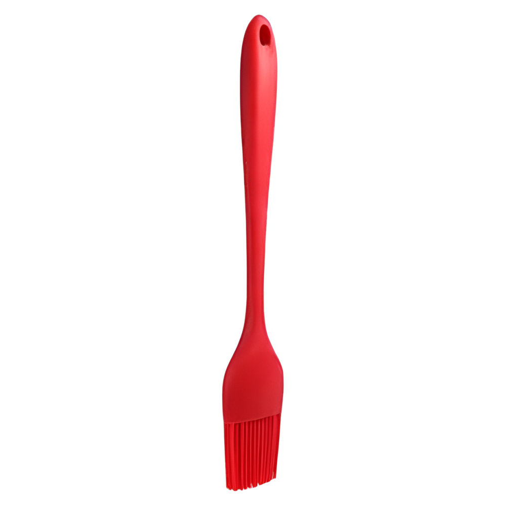 Pincel Culinário de Silicone Vermelho com Suporte 24cm