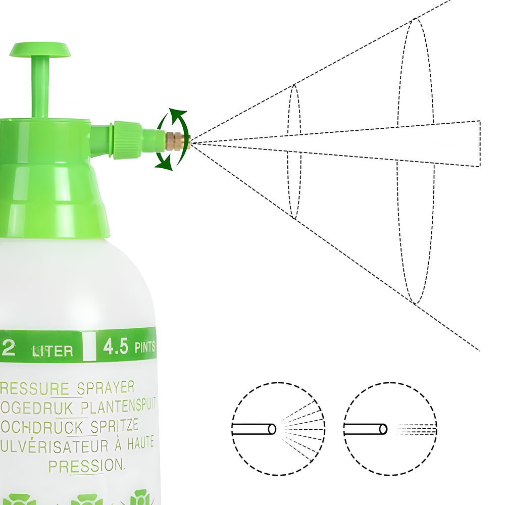 Pulverizador Portátil Borrifador Manual de Compressão 2 Litros