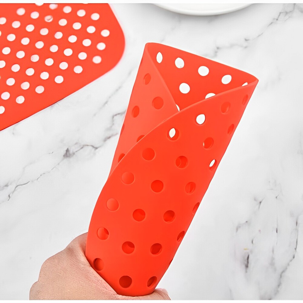 Tapete de Silicone para Airfryer Quadrado 19x19cm Cor Sortida