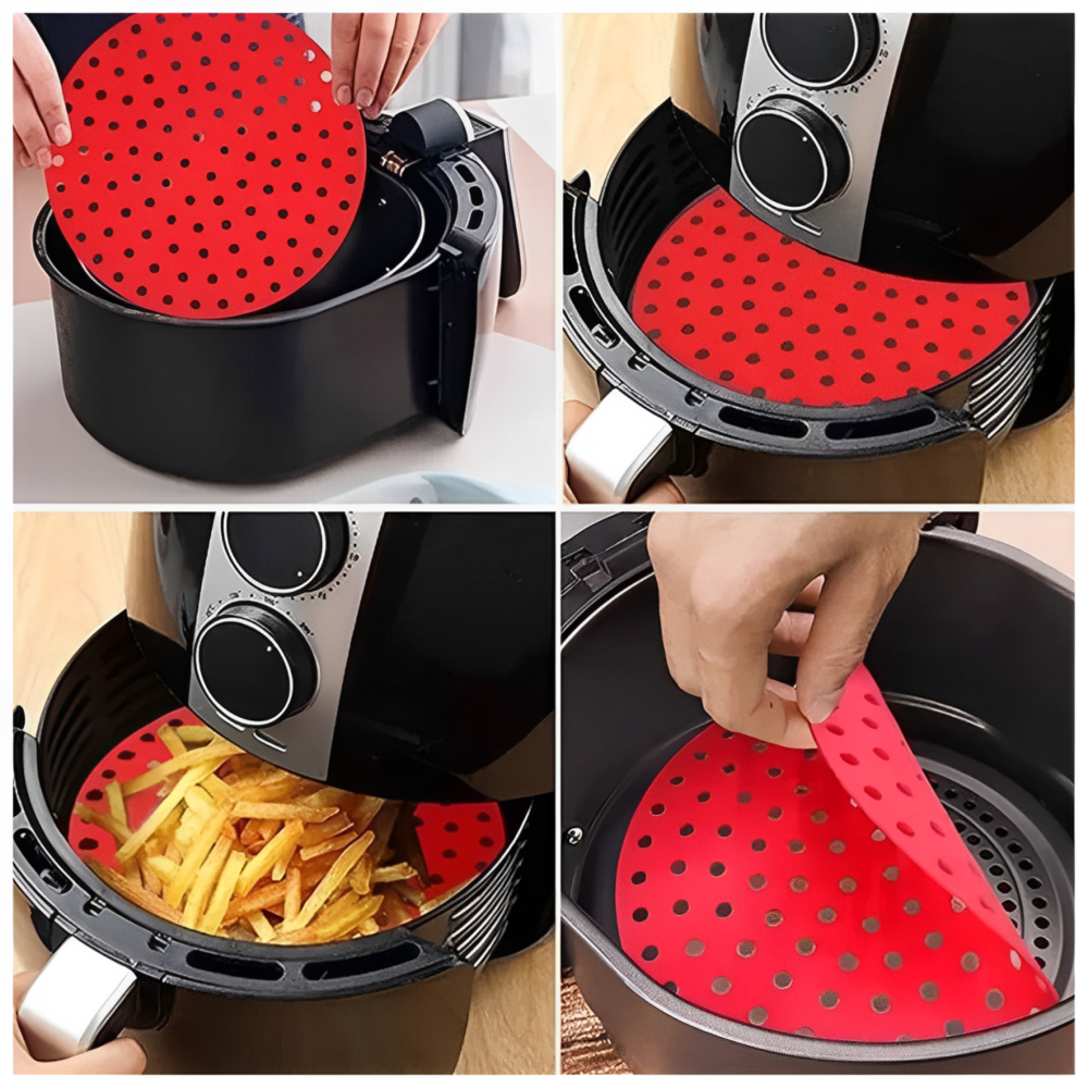 Tapete de Silicone para Airfryer Redondo Ø20cm Cor Sortida