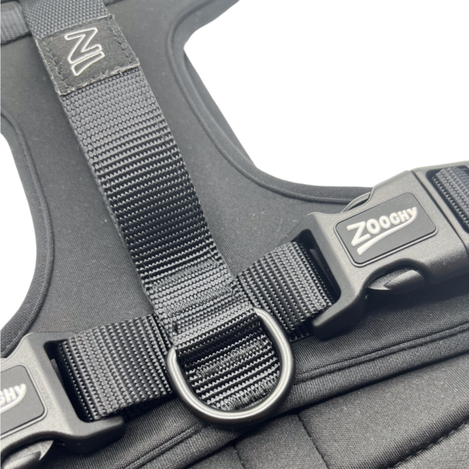 Peitoral Pet Comfort Preto Ajustável para Porte Médio
