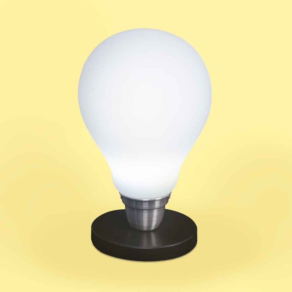 Luminária Lâmpada 3D de Mesa Branca com Base Bivolt