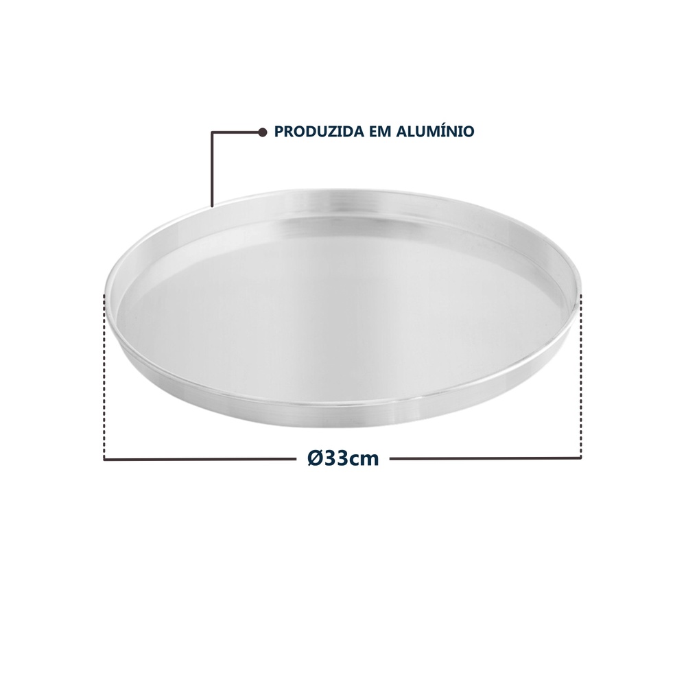 Forma de Alumínio para Pizza Ø33cm