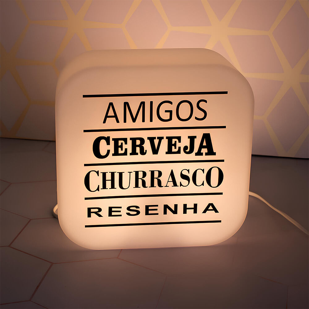 Luminária Box Resenha Entre Amigos