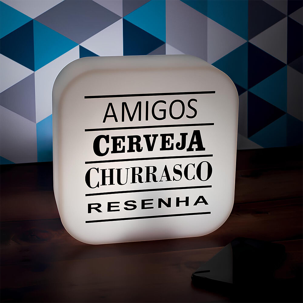Luminária Box Resenha Entre Amigos