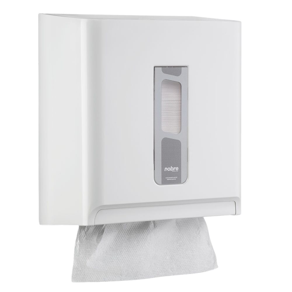 Dispenser para Papel Toalha 1/3D Branco Plástico Street - Nobre