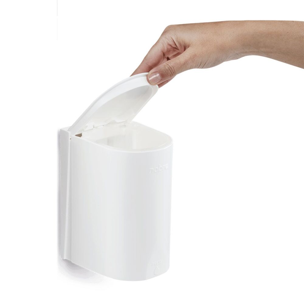 Dispenser Mini para Sabonete Espuma 500ml com Reservatório Branco - Nobre