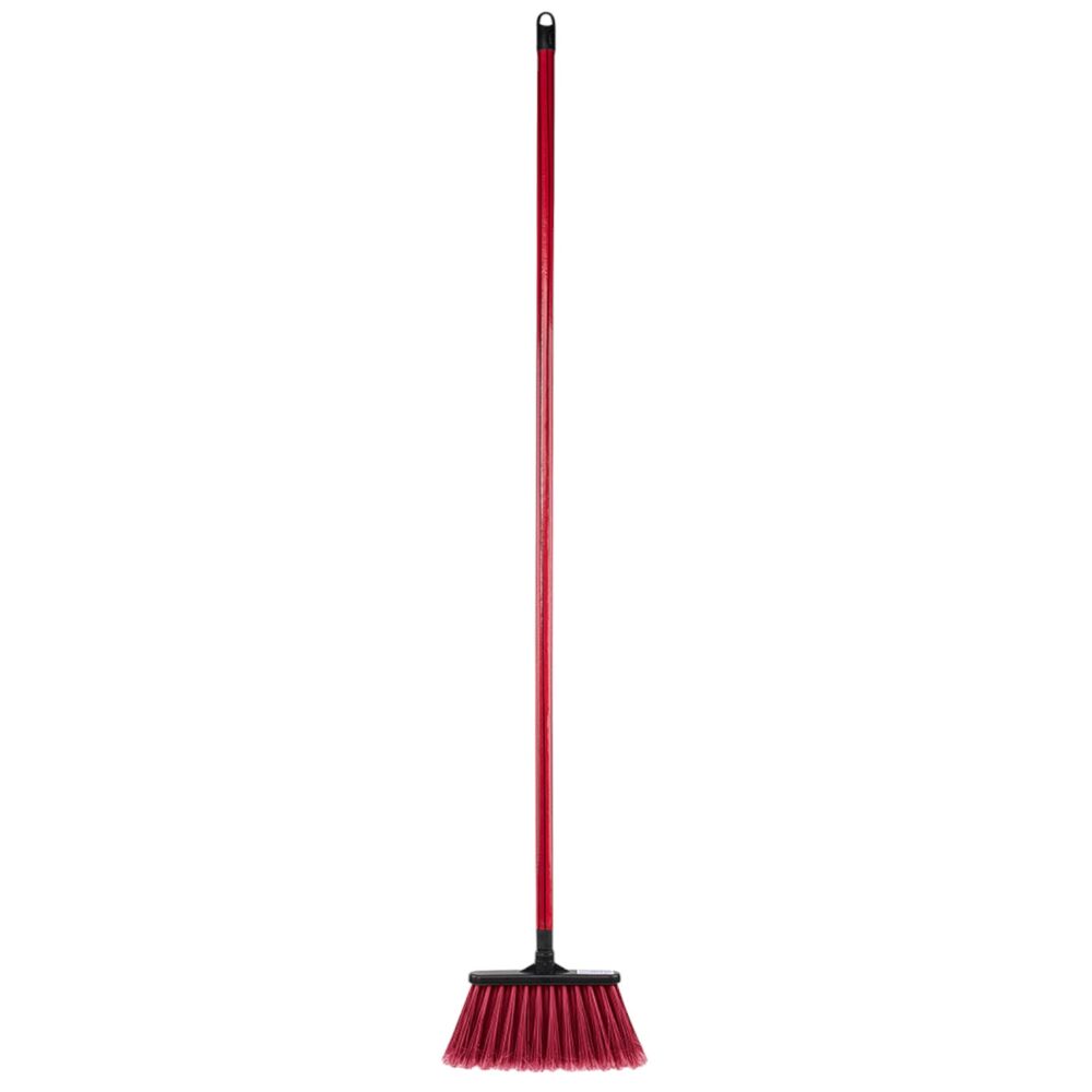Vassoura Multiuso de Nylon 19cm com Cabo de Madeira de 1,20m - Nobre
