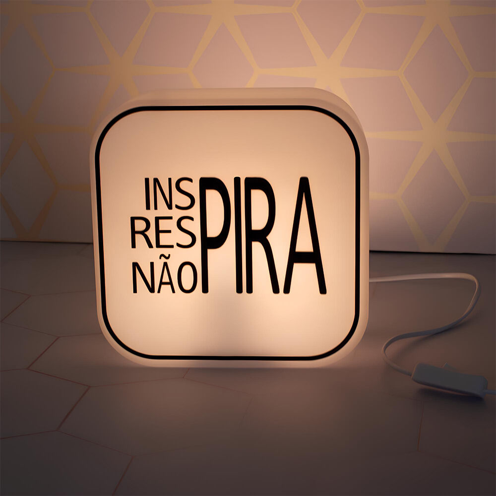 Luminária Box Não Pira