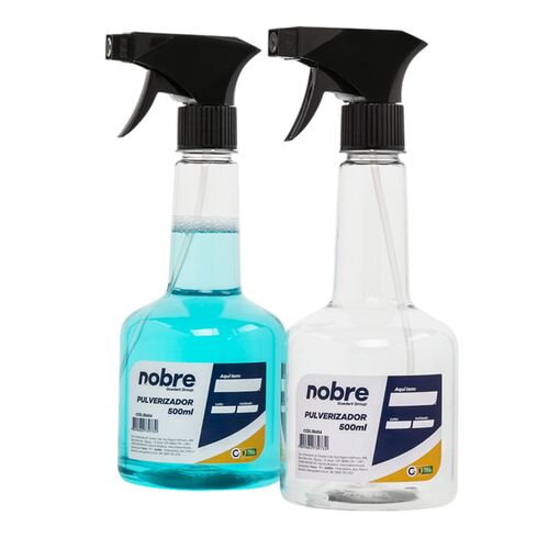 Pulverizador Spray Plástico Pet 500ml Transparente/Preto  - Nobre
