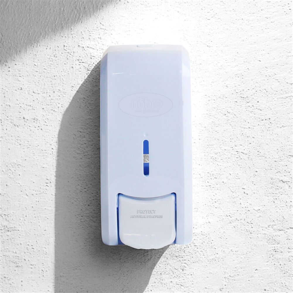 Dispenser para Sabonete Líquido/Álcool Gel 800ml - Preto e Branco - Nobre
